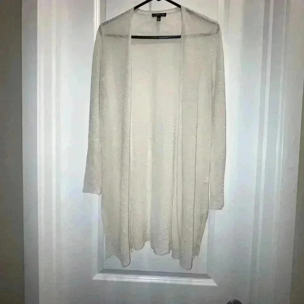 Eileen Fisher women’s long hemp cardigan